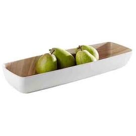 bowl FRIDA 3650 ml melamine brown white wood look inside 530 mm  x 162 mm  H 75 mm product photo