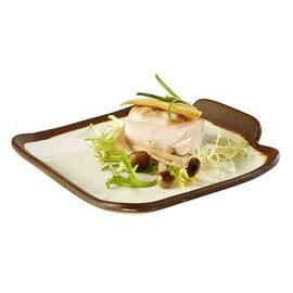 plate CROCKER 140 mm x 130 mm white | brown product photo  S