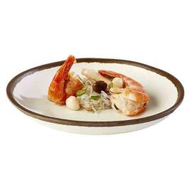 plate CROCKER Ø 205 mm white | brown product photo  S