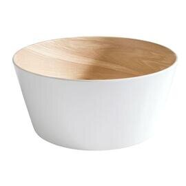 bowl FRIDA 2200 ml melamine wood colour white Ø 220 mm  H 105 mm product photo