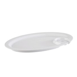 plate with glass holder COCKTAIL melamine oval | 220 mm  x 140 mm product photo