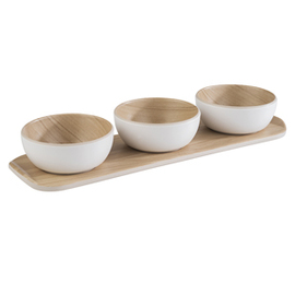 6-PIECE MIXING BOWL SET - WHITE PLASTIC