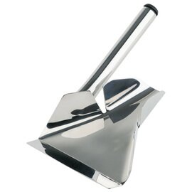 Pommes-Frites-Filling-Shovel, stainless steel, high-gloss with handle, for right-handers, also for filling pastries or confectionery, heavy quality, 14 x 14 cm, product photo