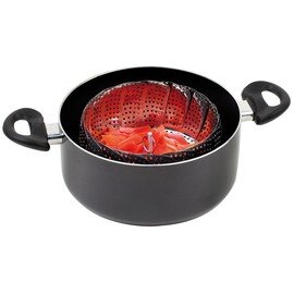 Stainless steel, dishwasher-safe, use foldable, suitable for all cooking pots, for gentle and vitamin-rich cooking in the water bath Ø 20 - 32 cm product photo
