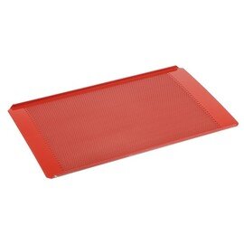 baking sheet GN 1/1 perforated aluminum 1.5 mm silicone red product photo