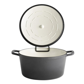 Cooking pot with lid 5 STARS cast aluminium black 6 ltr product photo  S