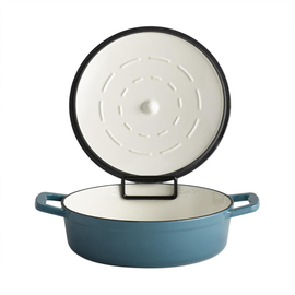 roasting pan with lid 5 STARS cast iron blue 2.5 ltr product photo  S