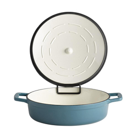roasting pan with lid 5 STARS cast iron blue 3 ltr product photo  S