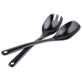 Salad set 2-pc., Melamine, black, spoon size: 8 x 7 cm, length: 30,5 cm product photo