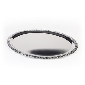 tray SCHÖNER ESSEN stainless steel relief rim oval  L 500 mm  x 395 mm product photo
