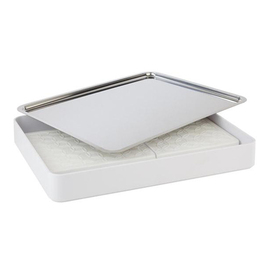 09010 Edelstahltablett, 43,5 x 32,5 cm, H: 1,5 cm product photo  S