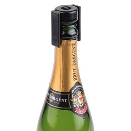 champagne bottle stopper brass plastic black Ø 45 mm product photo  S