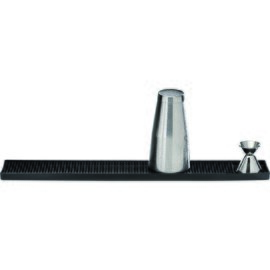 bar mat plastic black with raised rim 600 mm x 80 mm H 10 mm product photo