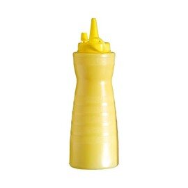 squeeze bottle 350 ml plastic yellow Ø 70 mm H 210 mm product photo