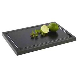cutting board BAR HDPE  • black with juice rim | 300 mm  x 200 mm product photo