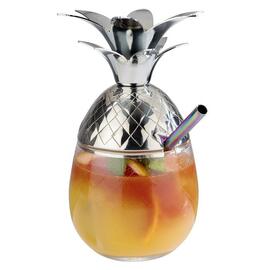 tumbler PINEAPPLE 350 ml 18/8 transparent stainless steel coloured product photo  S