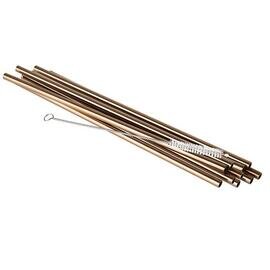 Straws with cleaning brush copper coloured  Ø 8 mm  L 150 mm  | set of 11 product photo