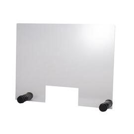 hygiene protection wall ROUND BLACK acrylic with opening L 750 mm H 570 mm product photo