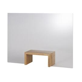 hygiene protection wall BRIDGE acrylic Oak with opening L 750 mm H 570 mm product photo