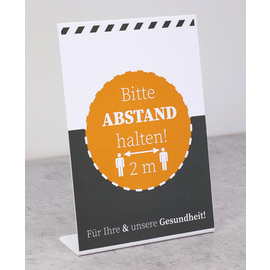 Information sign stand • keep distance 210 mm x 70 mm H 300 mm product photo