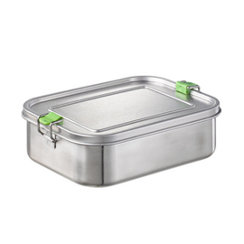 lunch box L stainless steel with lid product photo  S