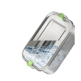 lunch box M stainless steel with lid product photo  S