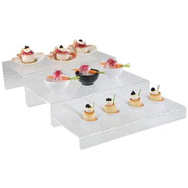 step display stand plastic | 3 shelves with set of 3 | 400 mm  x 600 mm  H 120 mm product photo