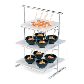 serving rack S-PURE metal plastic white | 3 shelves 210 x 210 mm | 290 mm  x 170 mm  H 410 mm product photo