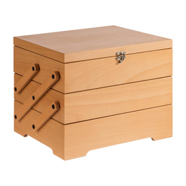 buffet box SEWING BASKET oak wood bright GN 1/2 3-stage product photo  S