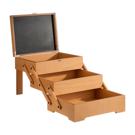 buffet box SEWING BASKET oak wood bright GN 1/2 3-stage product photo