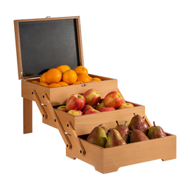 buffet box SEWING BASKET oak wood bright GN 1/2 3-stage product photo  S