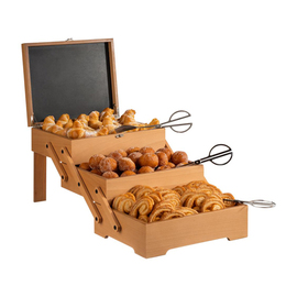 buffet box SEWING BASKET oak wood bright GN 1/2 3-stage product photo  S