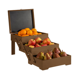 buffet box SEWING BASKET oak wood dark GN 1/2 3-stage product photo  S