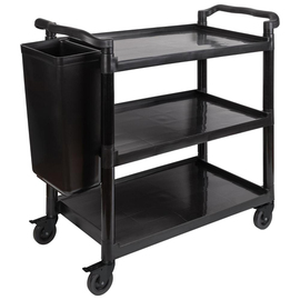 serving trolley | transport cart READY black | 3 shelves | 1080 mm x 500 mm H 960 mm product photo  S