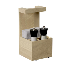 table caddy VALO | 3 compartments | oak wood with wooden handle product photo  S
