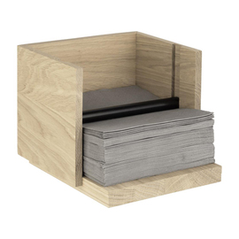 napkin holder VALO | oak wood | suitable for 100 napkins fold 1/4 product photo  S