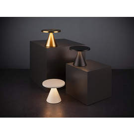 rechargeable table lamp CONE MINI golden coloured H 115 mm product photo  S