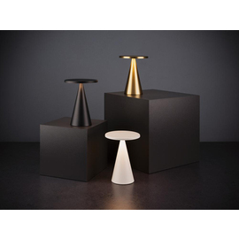 rechargeable table lamp CONE white H 180 mm product photo  S