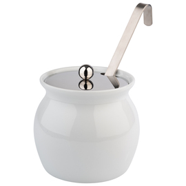dressing pot with lid 2000 ml stainless steel porcelain round Ø 170 mm H 150 mm product photo