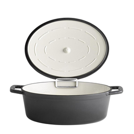 roasting pan with lid 5 STARS cast iron oval 5 ltr product photo  S