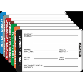 LabelFresh PRO Labels - WEDNESDAY - Red, 70X45mm, 1 roll of 500 labels product photo