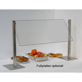 sneeze guard Type H acrylic für chafing dish | CNS legs 80 cm | window size 500 x 350 mm product photo