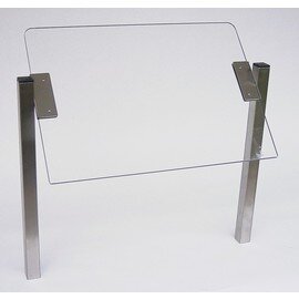 sneeze guard Type D acrylic | CNS legs 45 cm | window size 500 x 350 mm product photo