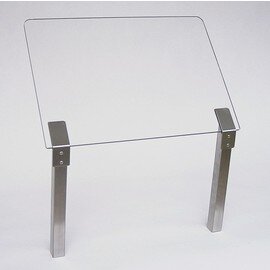 sneeze guard Type C acrylic für chafing dish | CNS legs 55 cm | window size 500 x 350 mm product photo