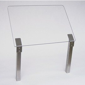 Cough protection on CNS stand feet, for use with Chafing Dishes, Type C, glass length 80 cm, glass top height 35 cm, top rounded, 2 stands + 1 glass product photo