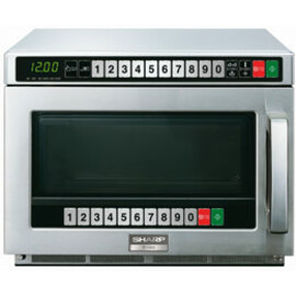 Professional microwave oven, R-1500AT, with electronic &quot;twin touch&quot; operation and LCD display, cooking volume 21 ltr. product photo