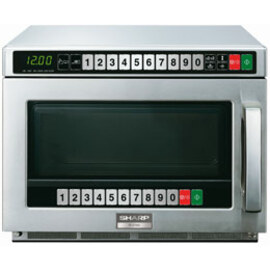 Professional microwave oven, R-2100AT, with electronic &quot;Twin touch&quot; operation and LCD display, cooking volume 21 ltr. product photo