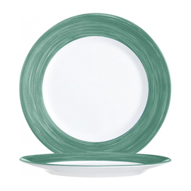 plate flat Ø 234 mm BRUSH DARK GREEN tempered glass product photo