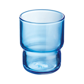 stacking cup 16 cl LOG Blue glass Ø 63 mm H 80 mm product photo