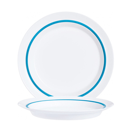 plate flat AUTONOMY Blue tempered glass Ø 190 mm H 22 mm product photo